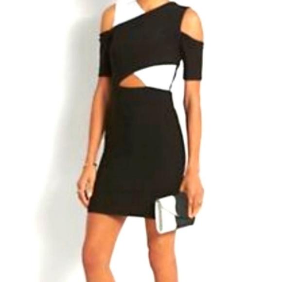 Yigal Azrouel Asymmetrical cutout bodycon mini dress colorblock bandage - Picture 12 of 12